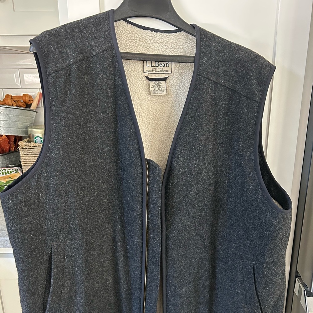 L.L. Bean Off-White Wool Blend Jacket